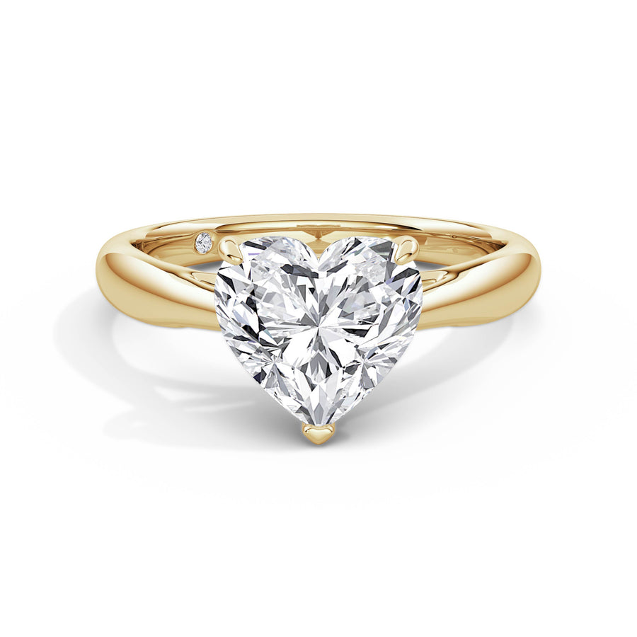 Sarah 18k Yellow Gold Heart Solitaire