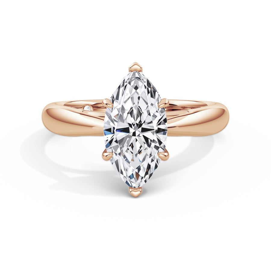 Sarah 18k Rose Gold Marquise Solitaire