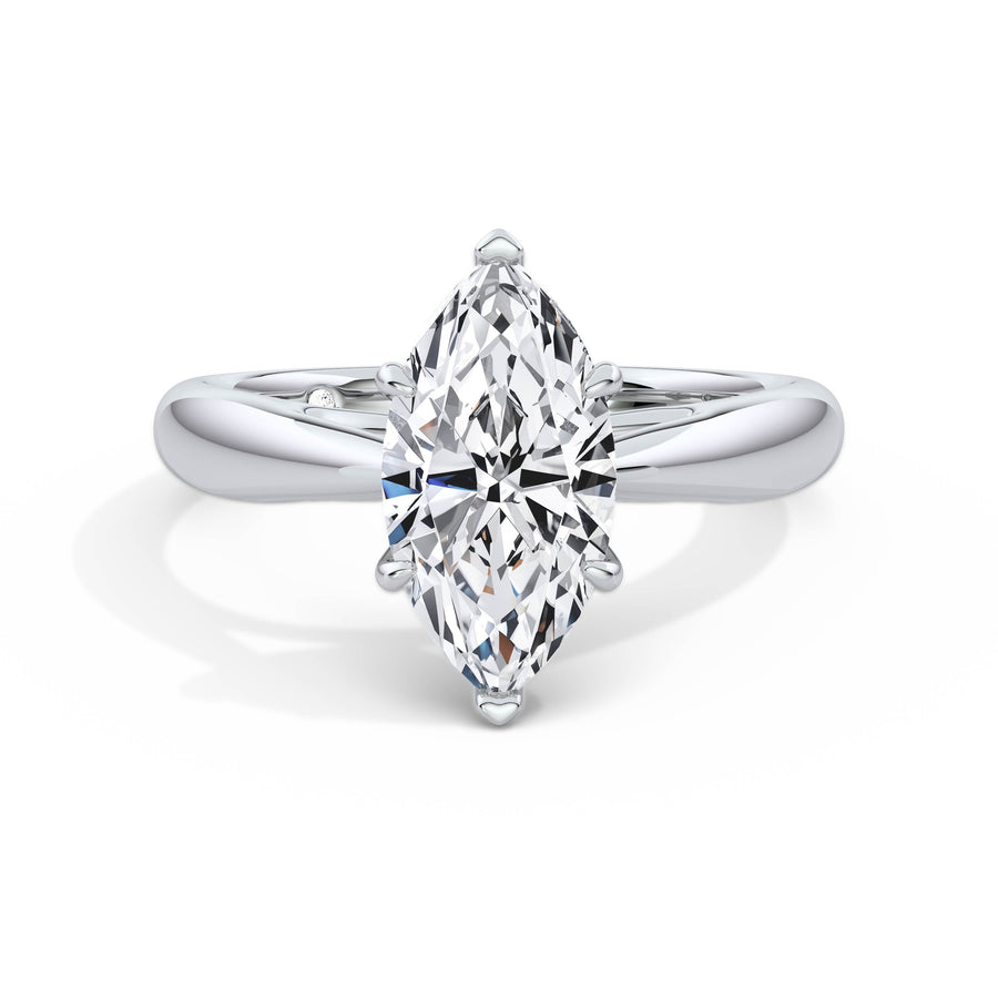 Sarah 18k White Gold Marquise Solitaire