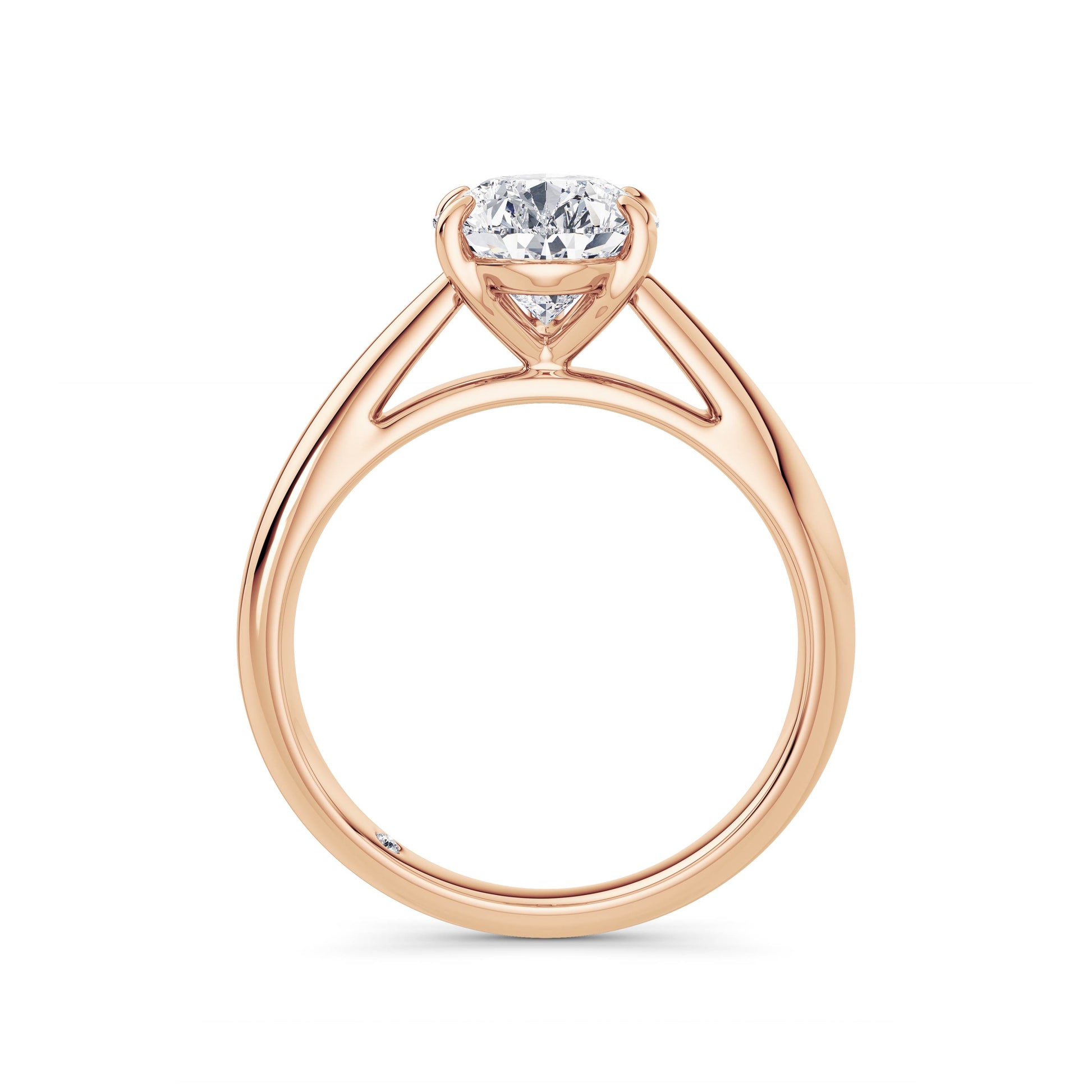 Sarah 18k Rose Gold Pear Solitaire