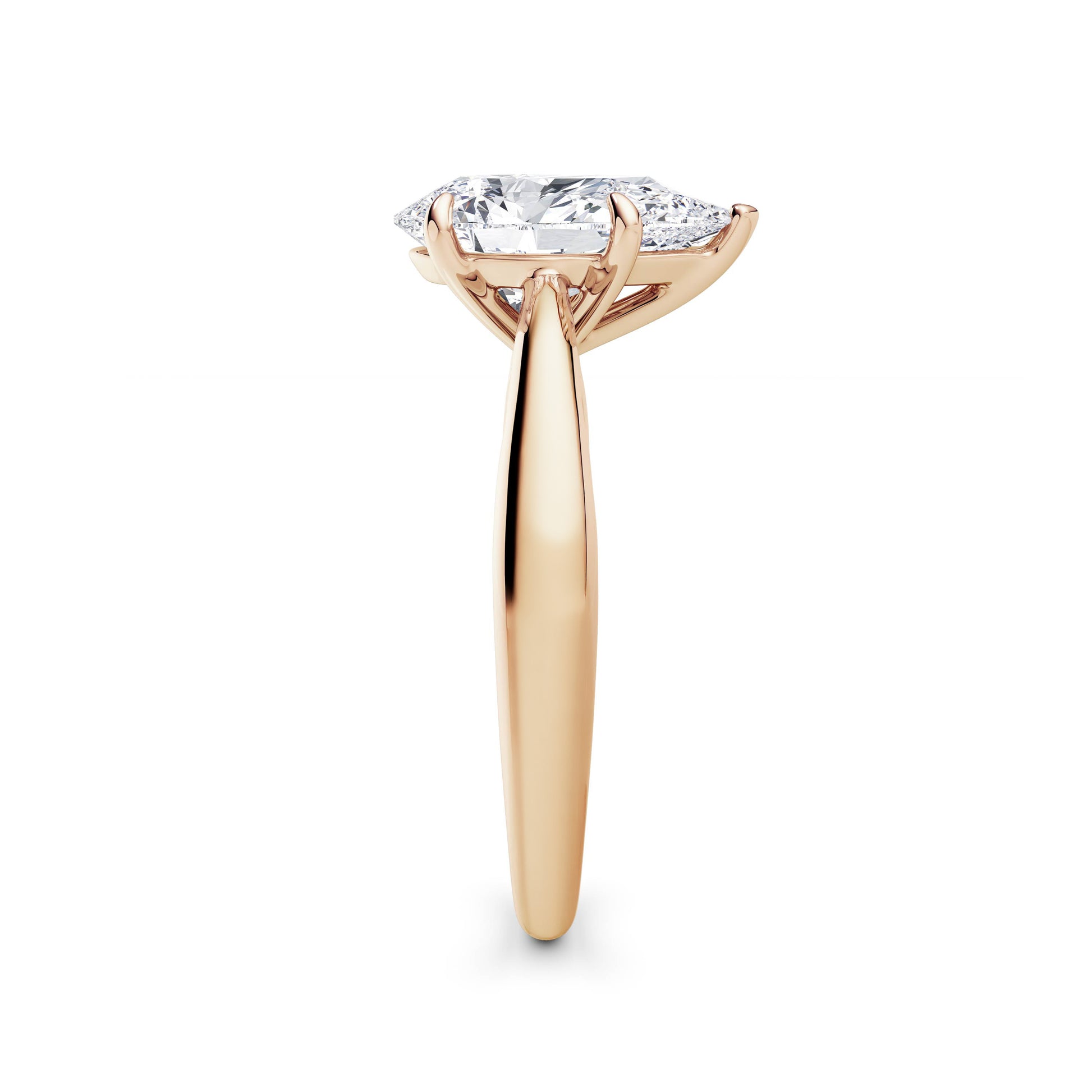 Sarah 18k Rose Gold Pear Solitaire