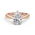 Sarah 18k Rose Gold Pear Solitaire