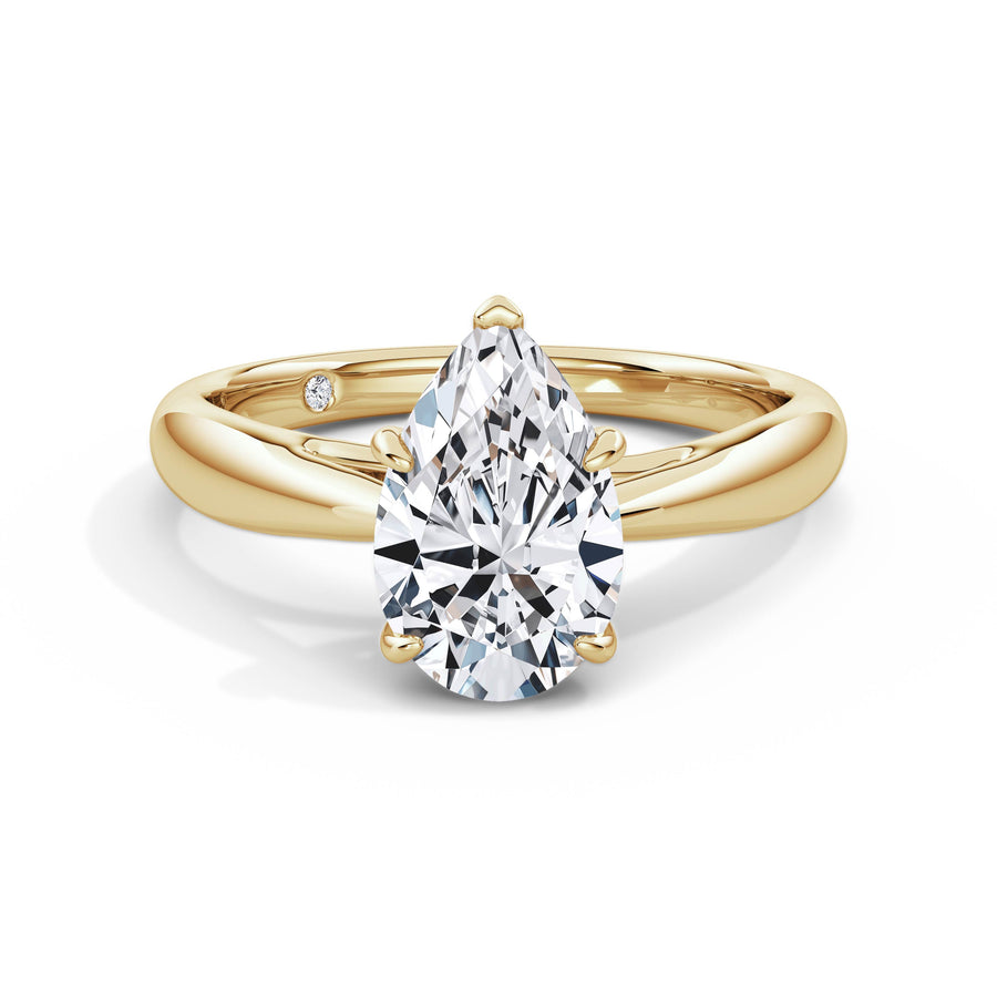 Sarah 18k Yellow Gold Pear Solitaire