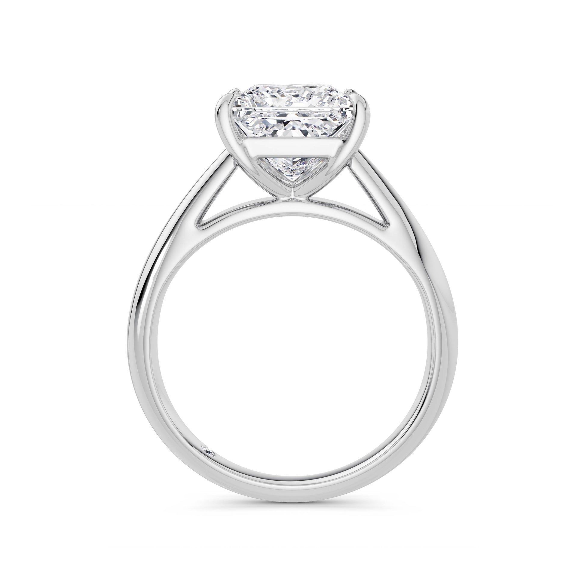 Sarah 18k White Gold Princess Solitaire