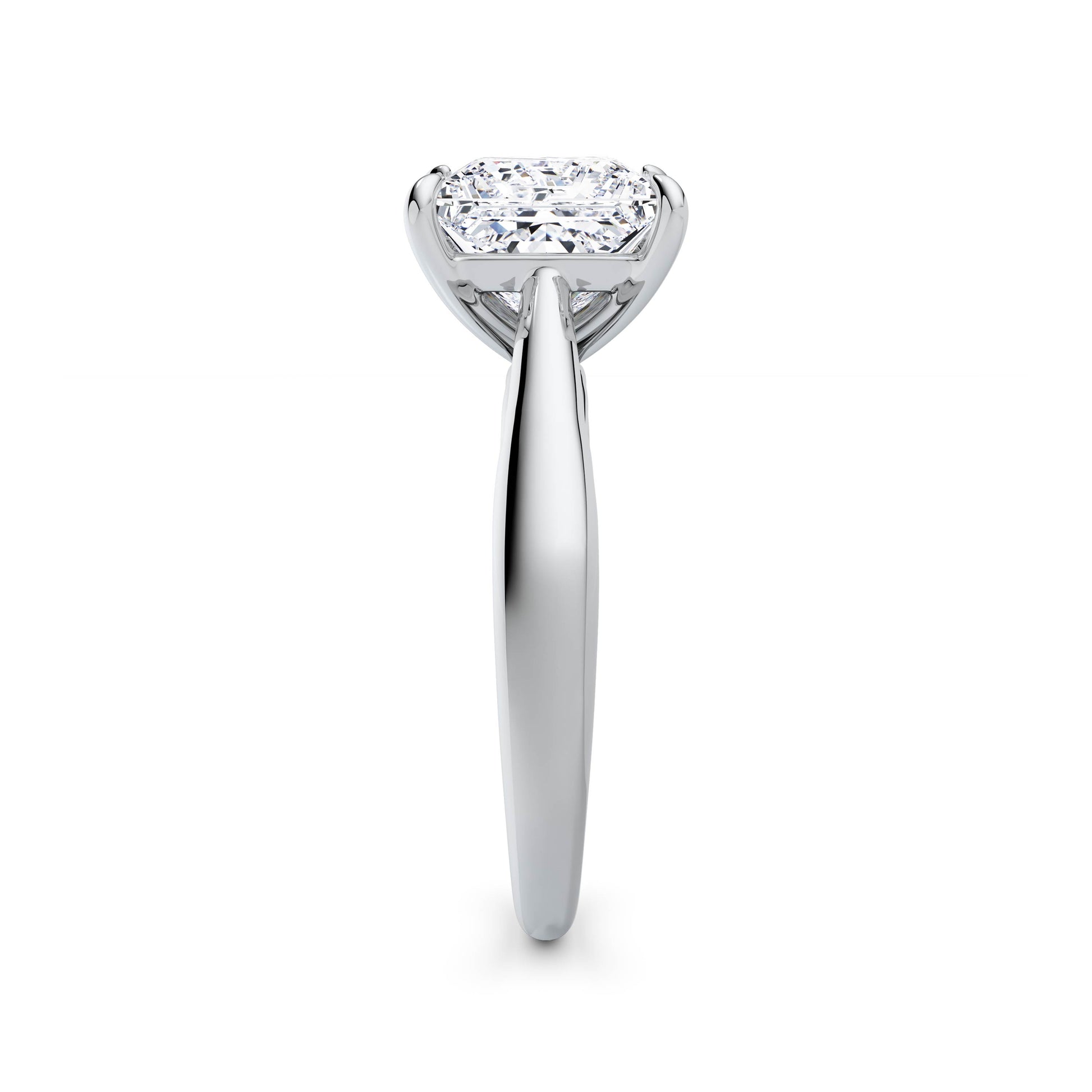 Sarah 18k White Gold Princess Solitaire