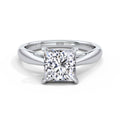 Sarah 18k White Gold Princess Solitaire