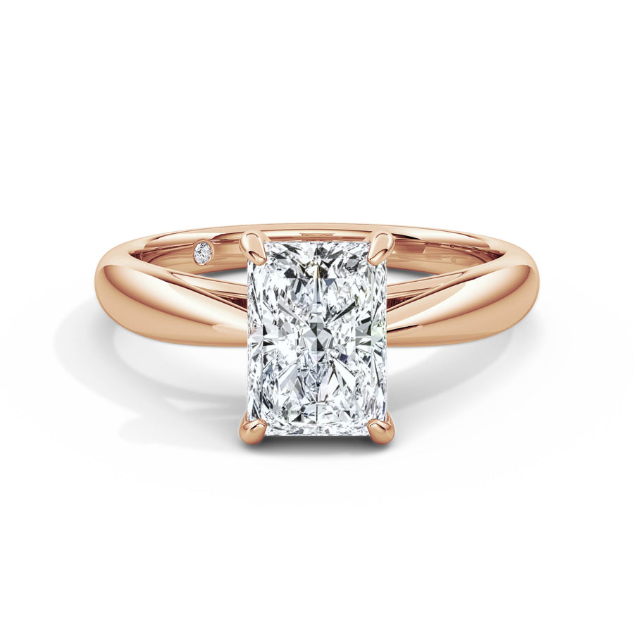 Sarah 18k Rose Gold Radiant Solitaire