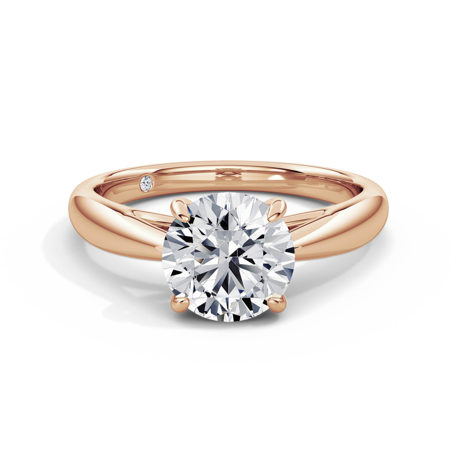 Sarah 18k Rose Gold Round Solitaire