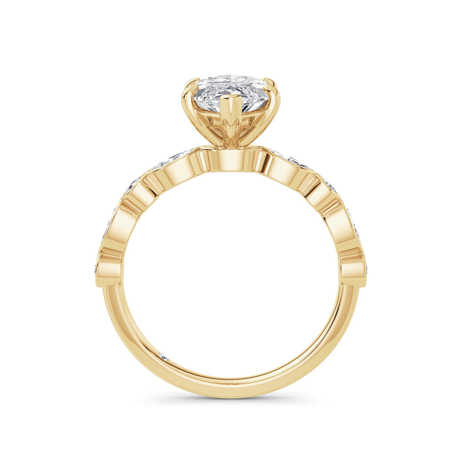 Sonia 18k Yellow Gold Marquise Diamond Band