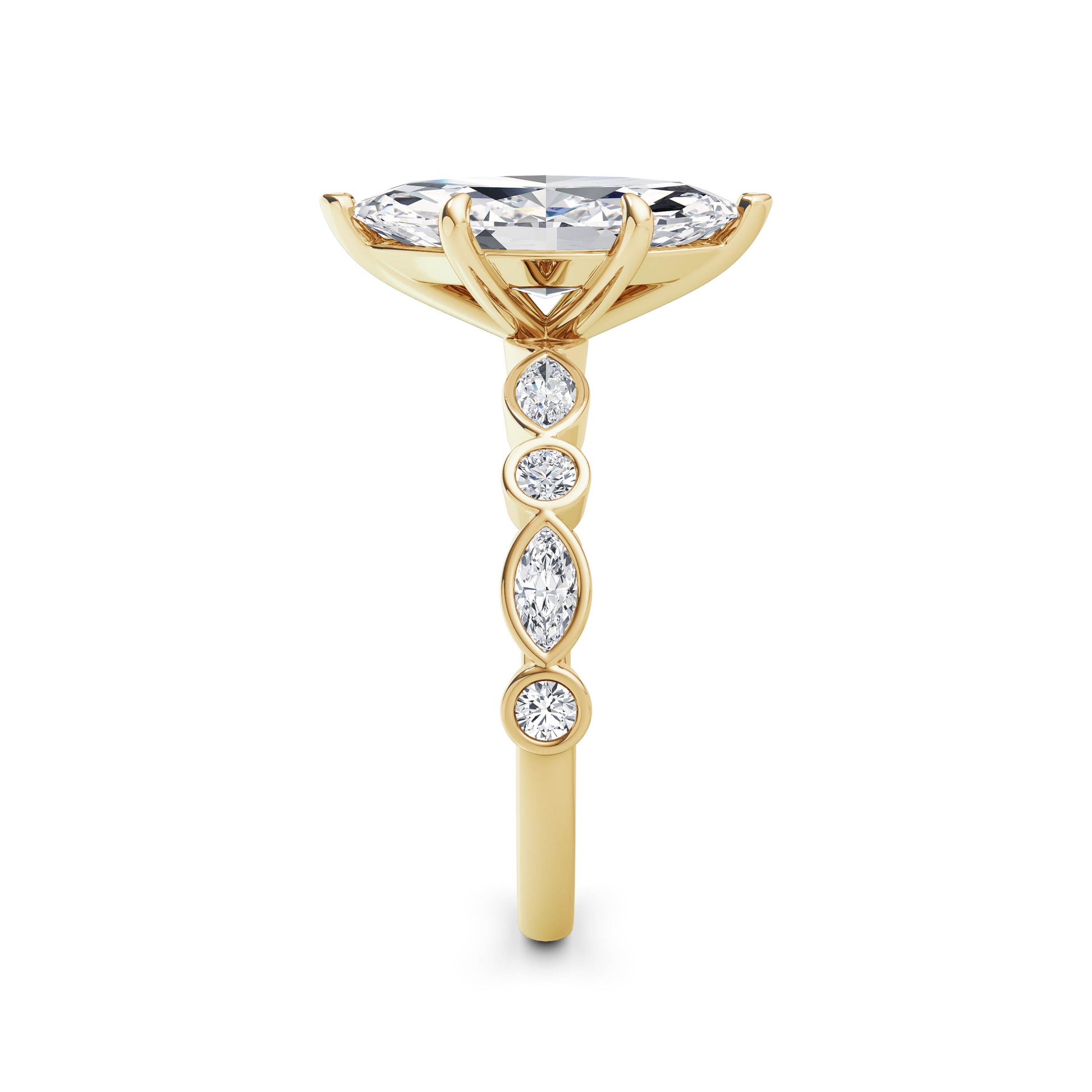Sonia 18k Yellow Gold Marquise Diamond Band
