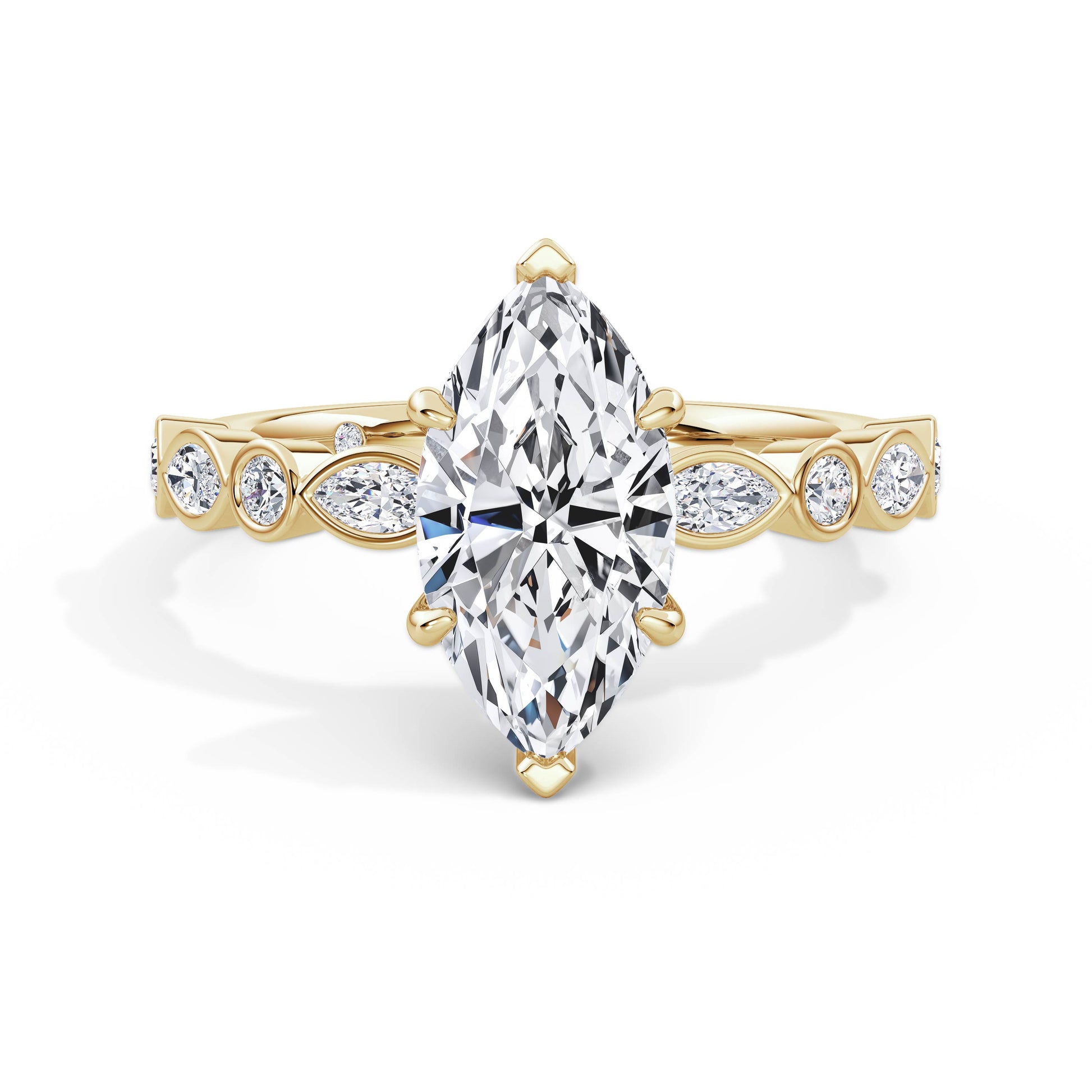 Sonia 18k Yellow Gold Marquise Diamond Band