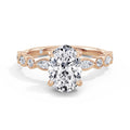 Sonia 18k Rose Gold Oval Diamond Band