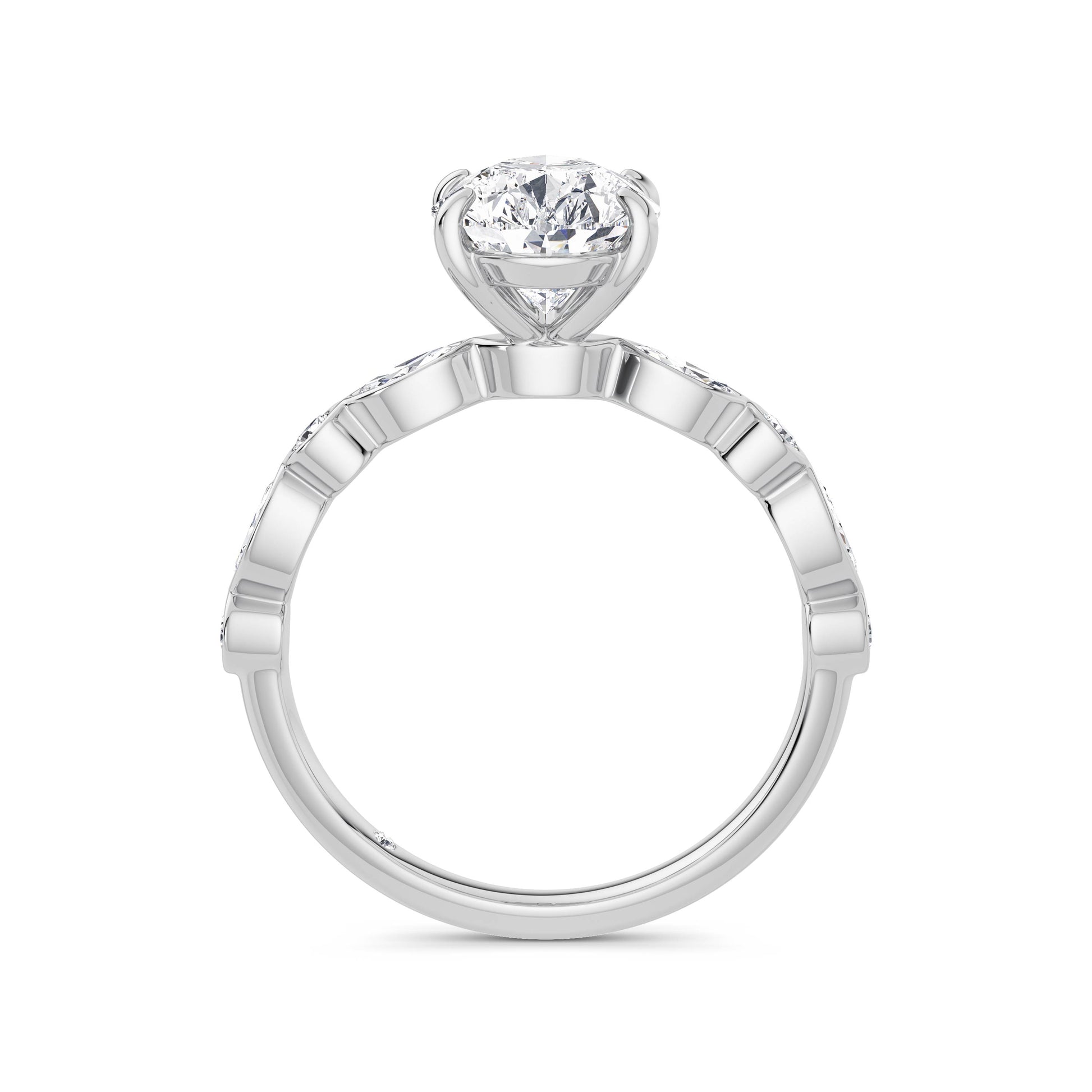 Sonia Platinum Pear Diamond Band