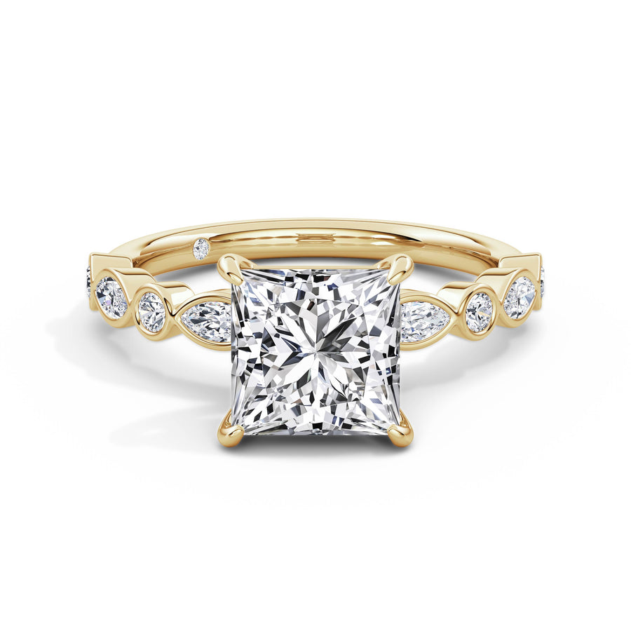 Sonia 18k Yellow Gold Princess Diamond Band