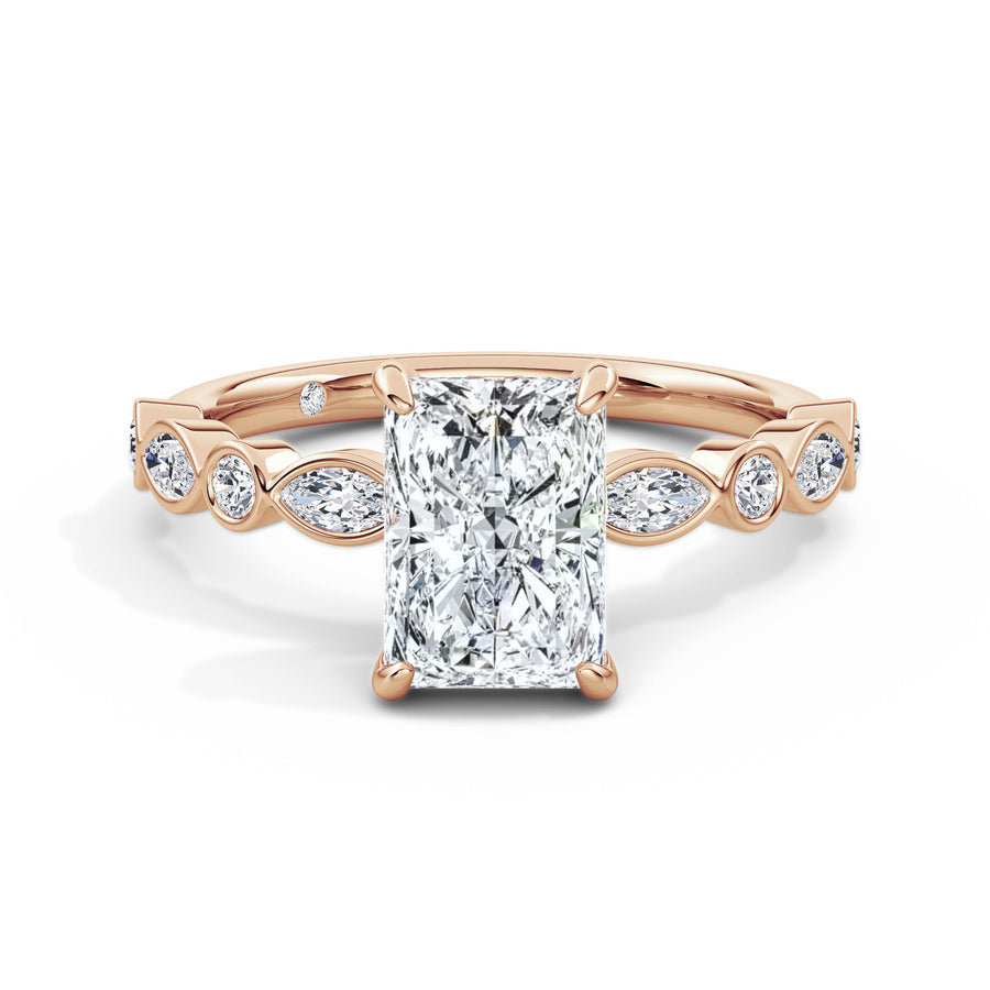 Sonia 18k Rose Gold Radiant Diamond Band