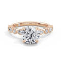 Sonia 18k Rose Gold Round Diamond Band