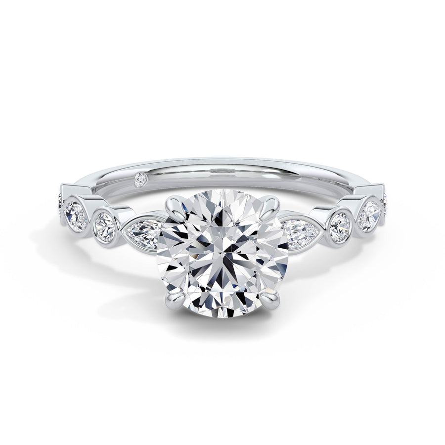 Sonia 18k White Gold Round Diamond Band