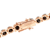 4ct Natural Black Diamond Tennis Bracelet Rose Gold