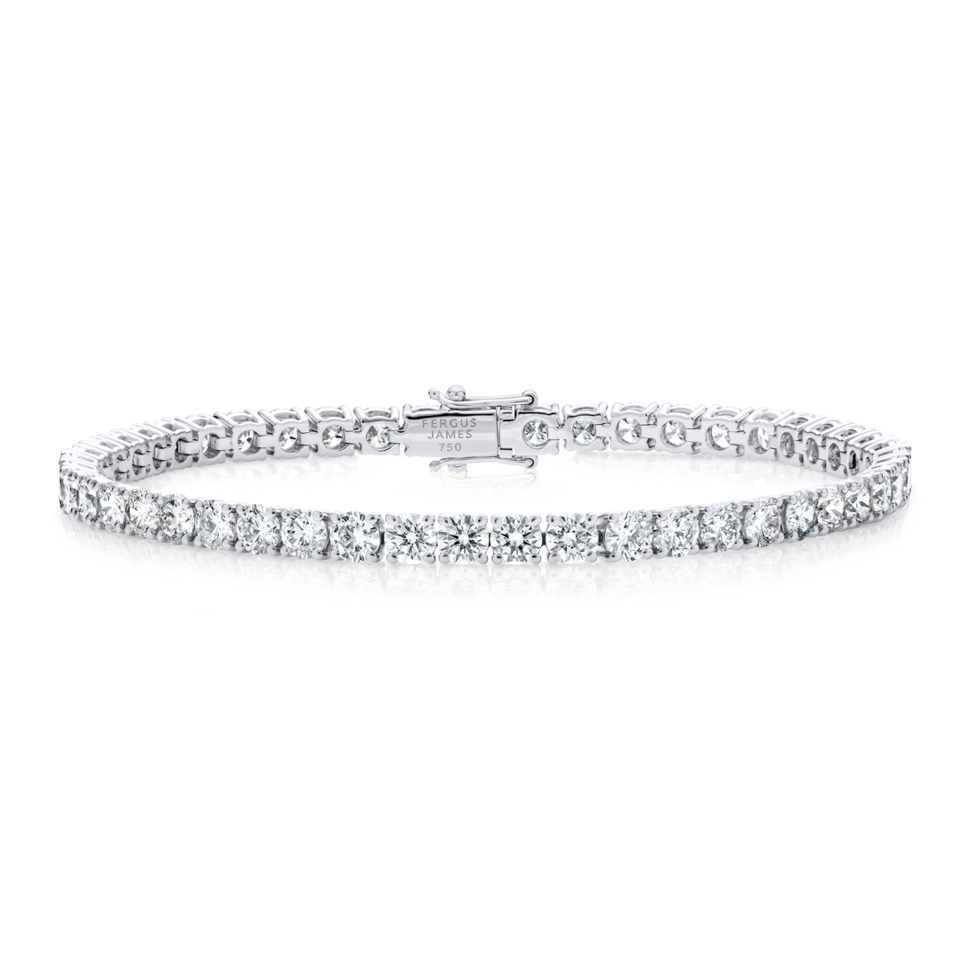 6.8CT DIAMOND TENNIS BRACELET WHITE GOLD