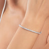 10CT LAB-GROWN DIAMOND TENNIS BRACELET WHITE GOLD