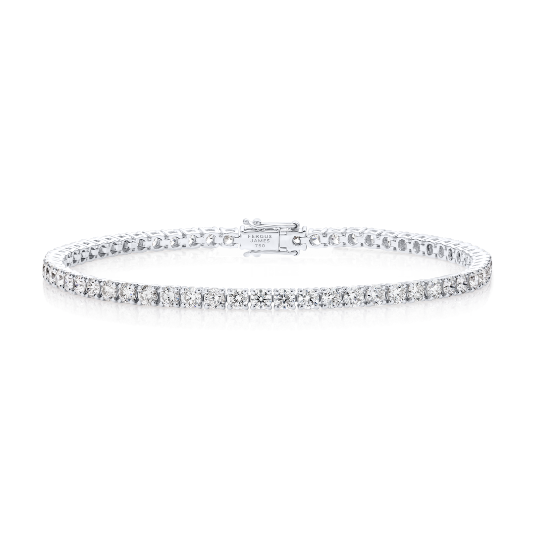 4.5CT DIAMOND TENNIS BRACELET WHITE GOLD