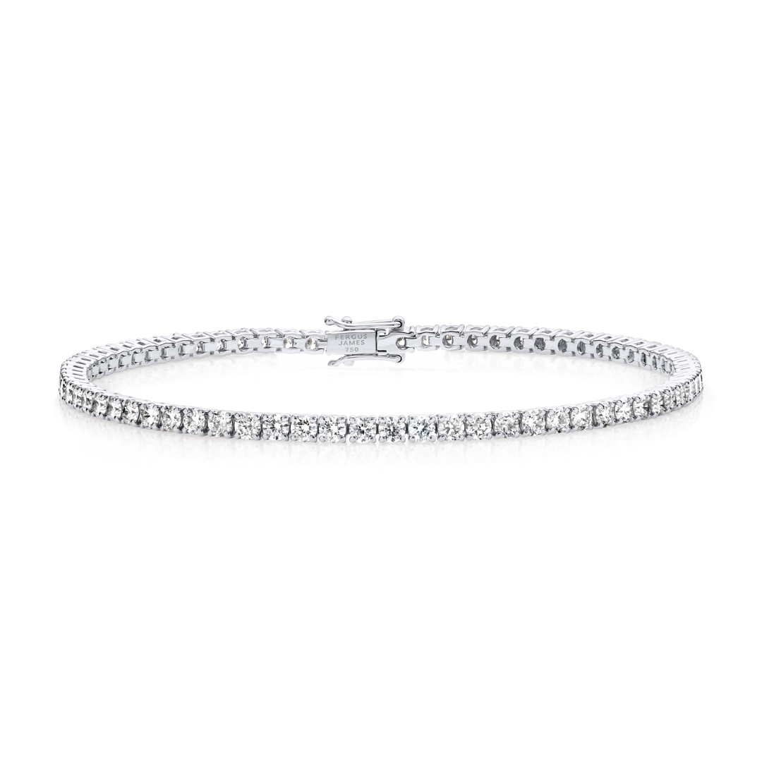 3.3CT DIAMOND TENNIS BRACELET WHITE GOLD