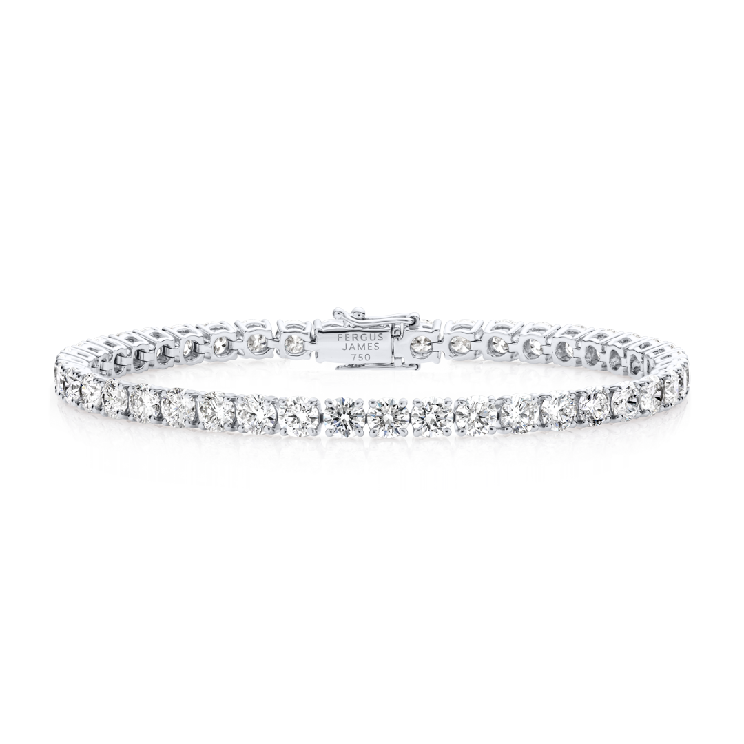 9CT DIAMOND TENNIS BRACELET WHITE GOLD