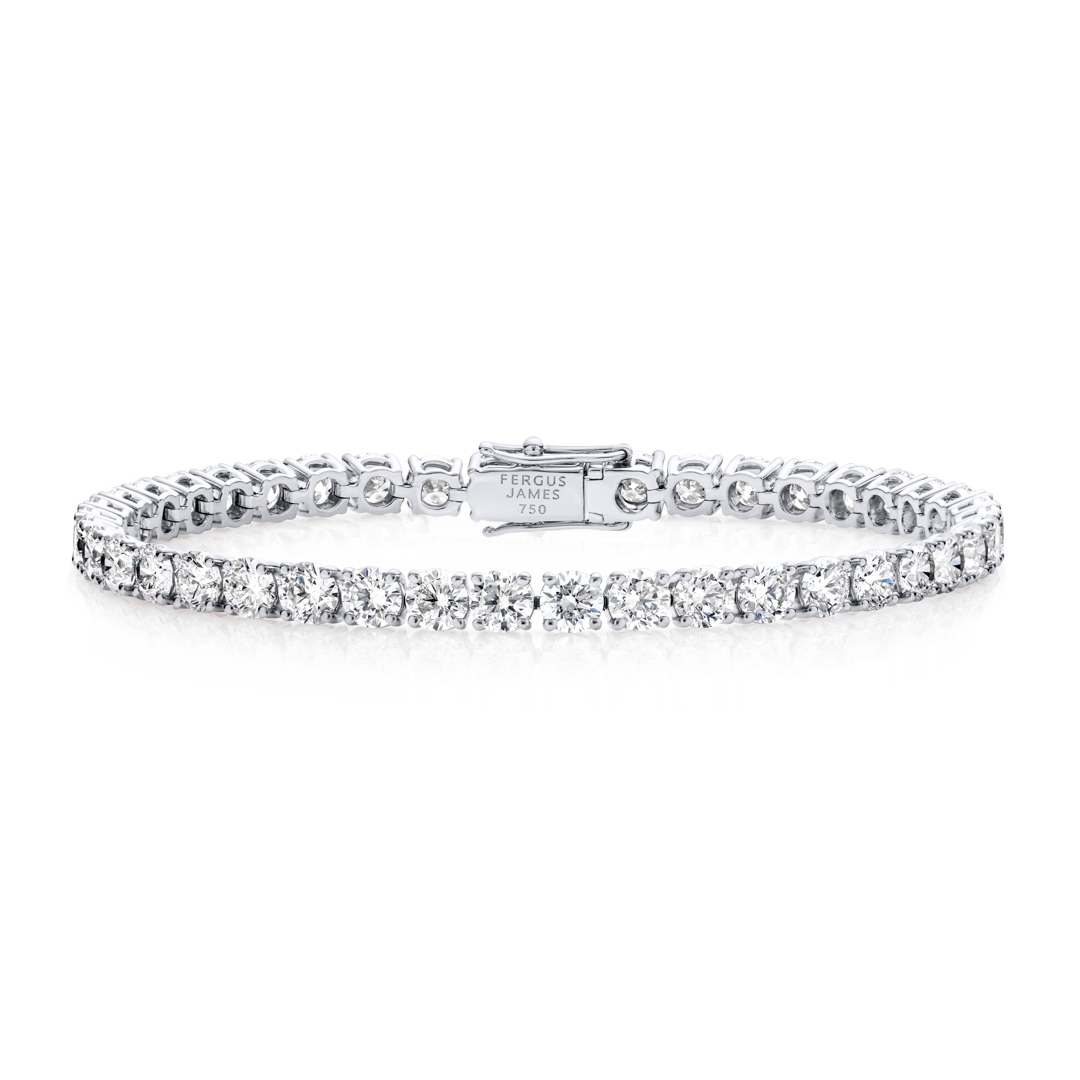 9.5CT DIAMOND TENNIS BRACELET WHITE GOLD