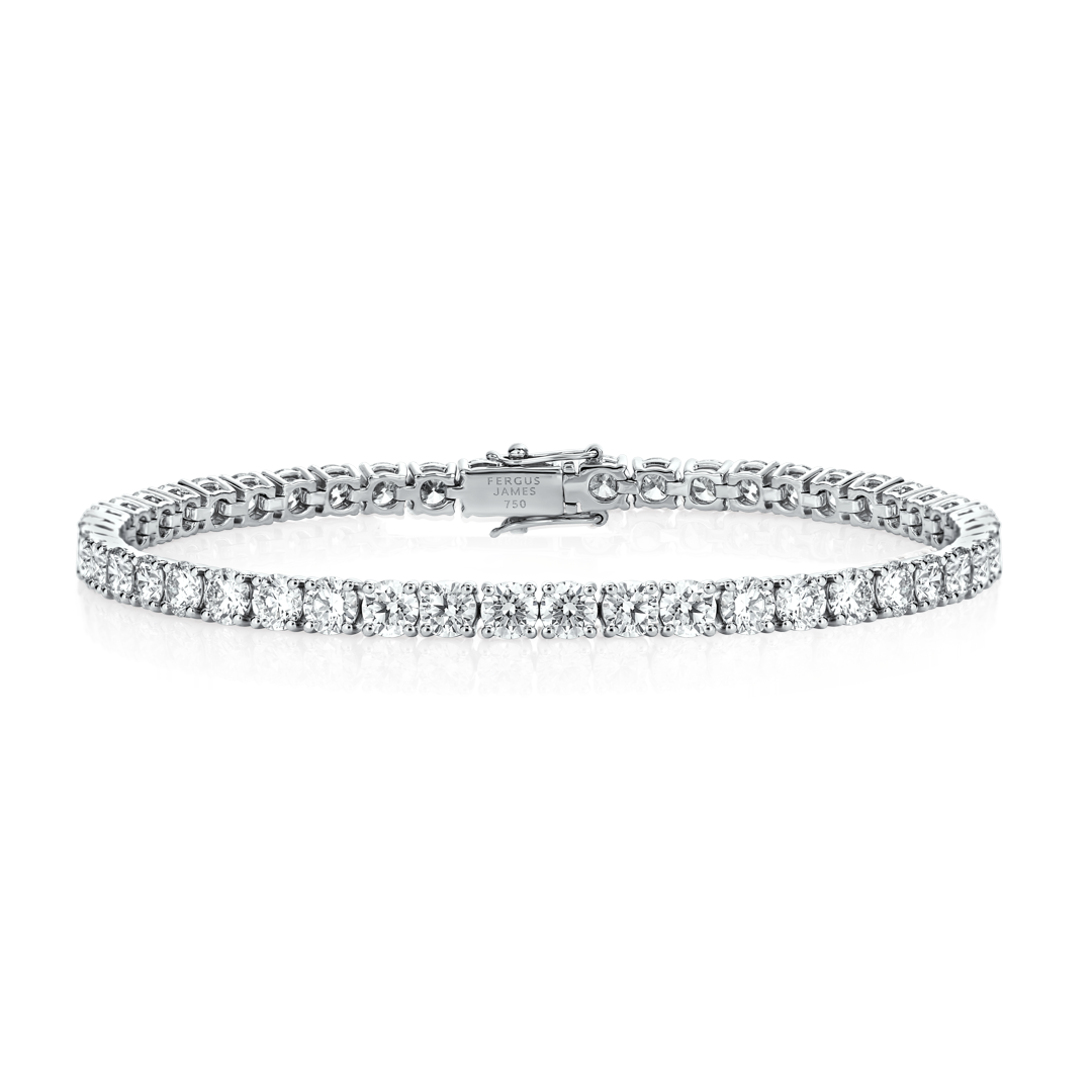 7.5CT DIAMOND TENNIS BRACELET WHITE GOLD