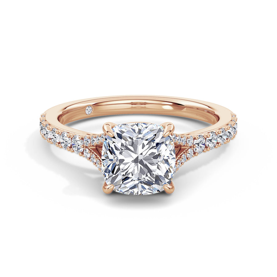 Teresa 18k Rose Gold Cushion Diamond Band