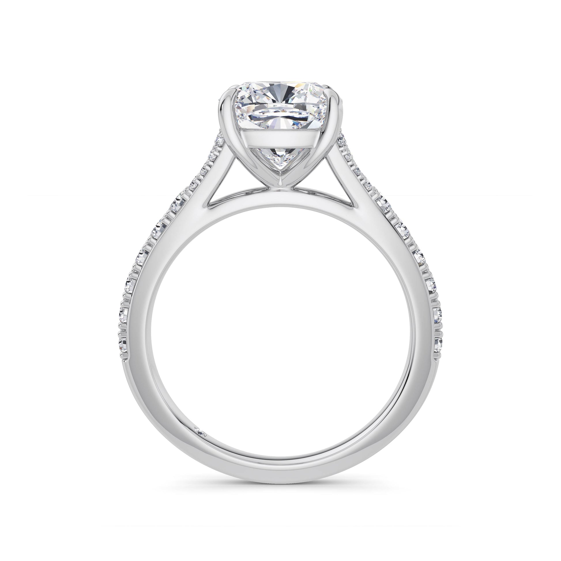 Teresa 18k White Gold Cushion Diamond Band