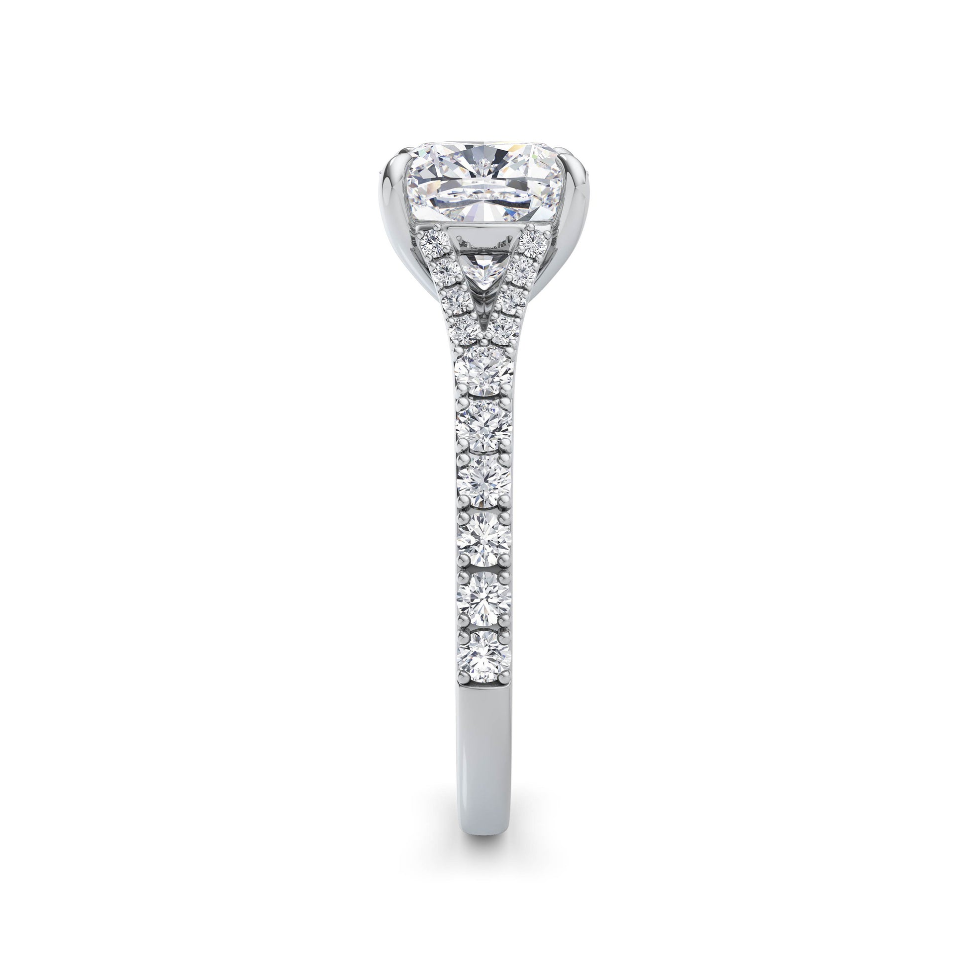 Teresa 18k White Gold Cushion Diamond Band
