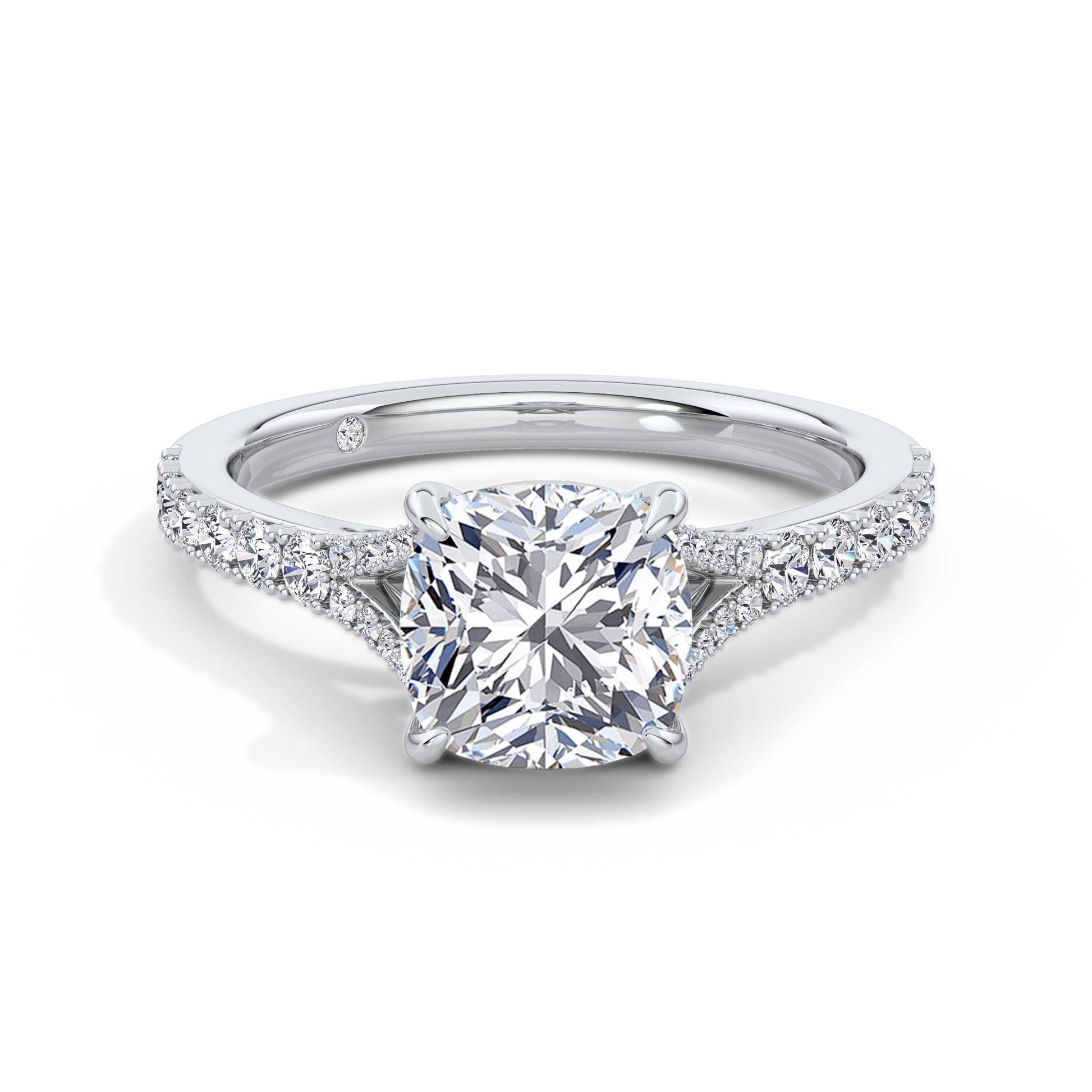 Teresa 18k White Gold Cushion Diamond Band