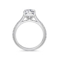 Teresa Platinum Elongated Cushion Diamond Band