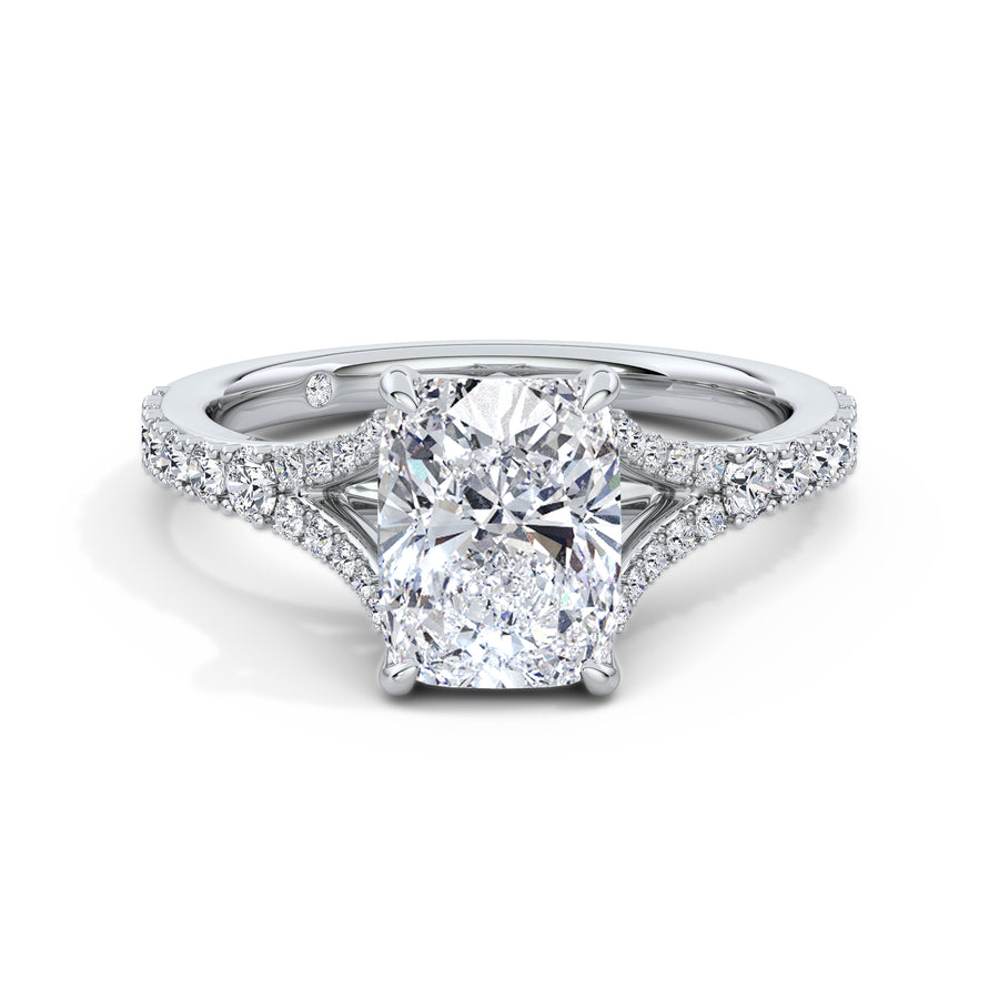 Teresa Platinum Elongated Cushion Diamond Band