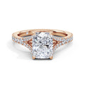 Teresa 18k Rose Gold Elongated Cushion Diamond Band