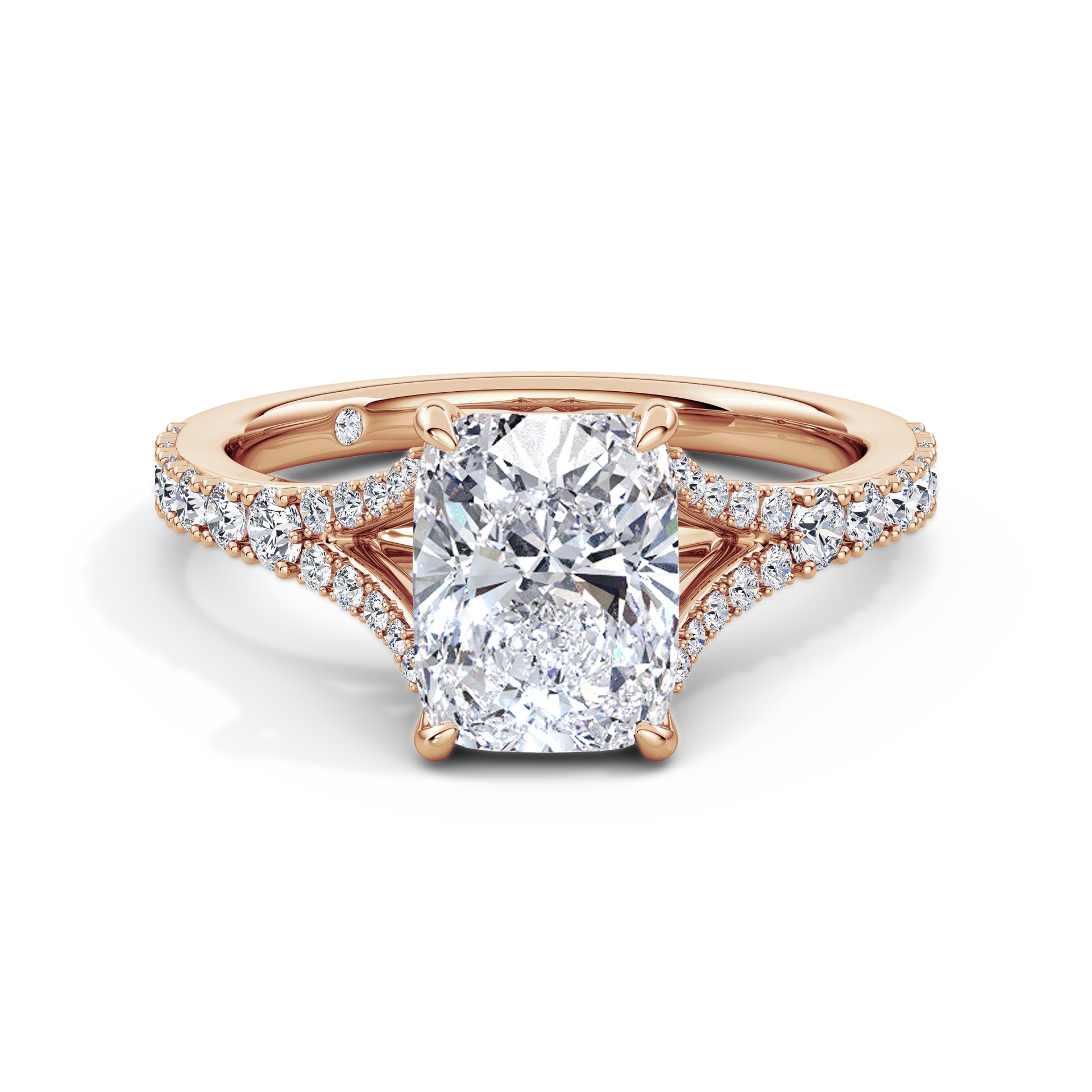 Teresa 18k Rose Gold Elongated Cushion Diamond Band