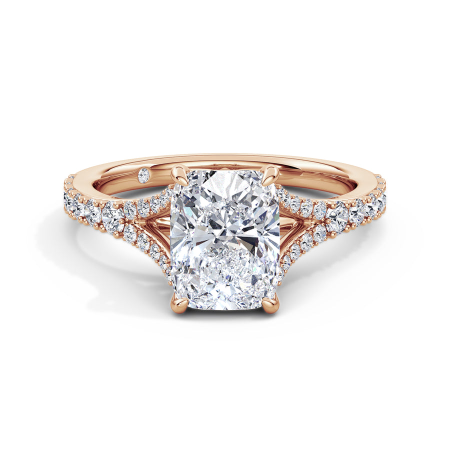 Teresa 18k Rose Gold Elongated Cushion Diamond Band