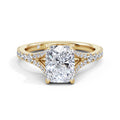 Teresa 18k Yellow Gold Elongated Cushion Diamond Band