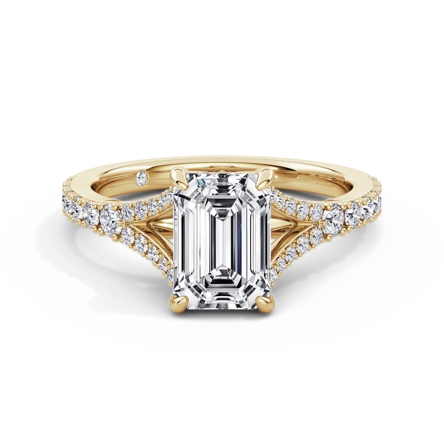 Teresa 18k Yellow Gold Emerald Diamond Band
