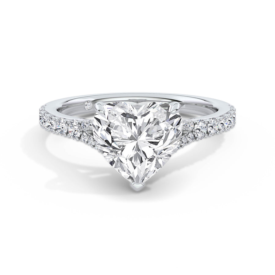 Teresa Platinum Heart Diamond Band
