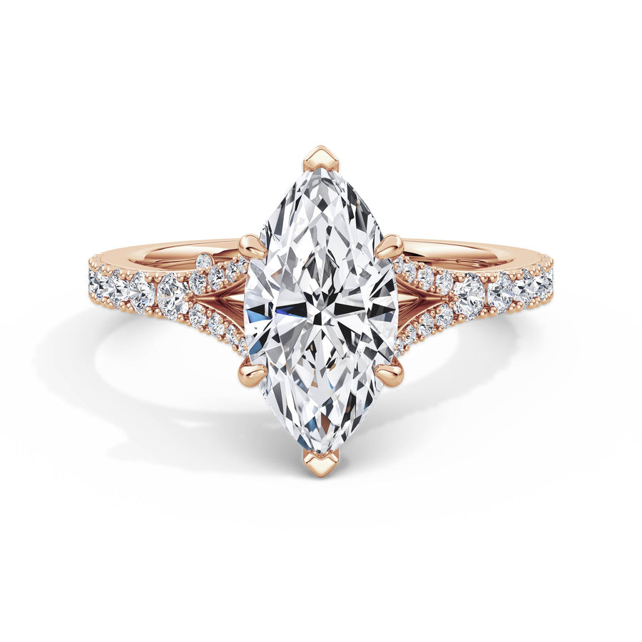 Teresa 18k Rose Gold Marquise Diamond Band