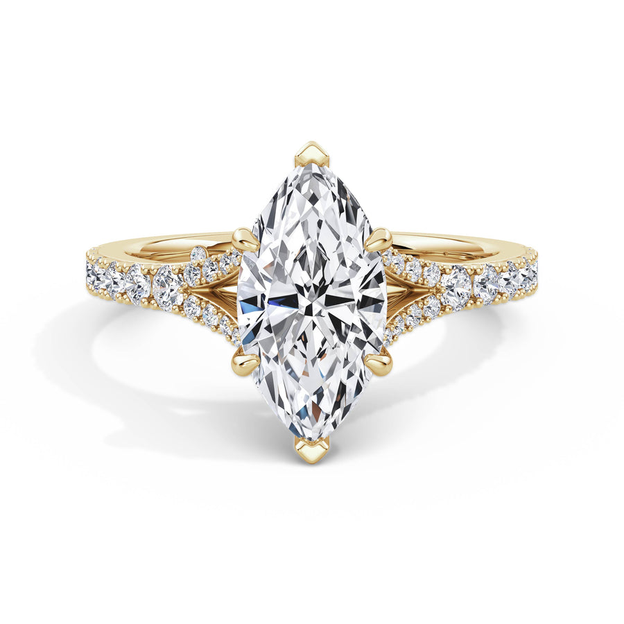 Teresa 18k Yellow Gold Marquise Diamond Band
