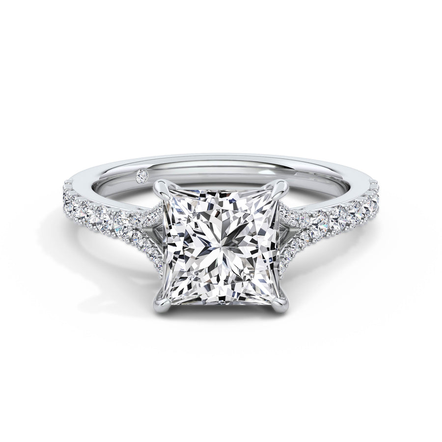Teresa Platinum Princess Diamond Band