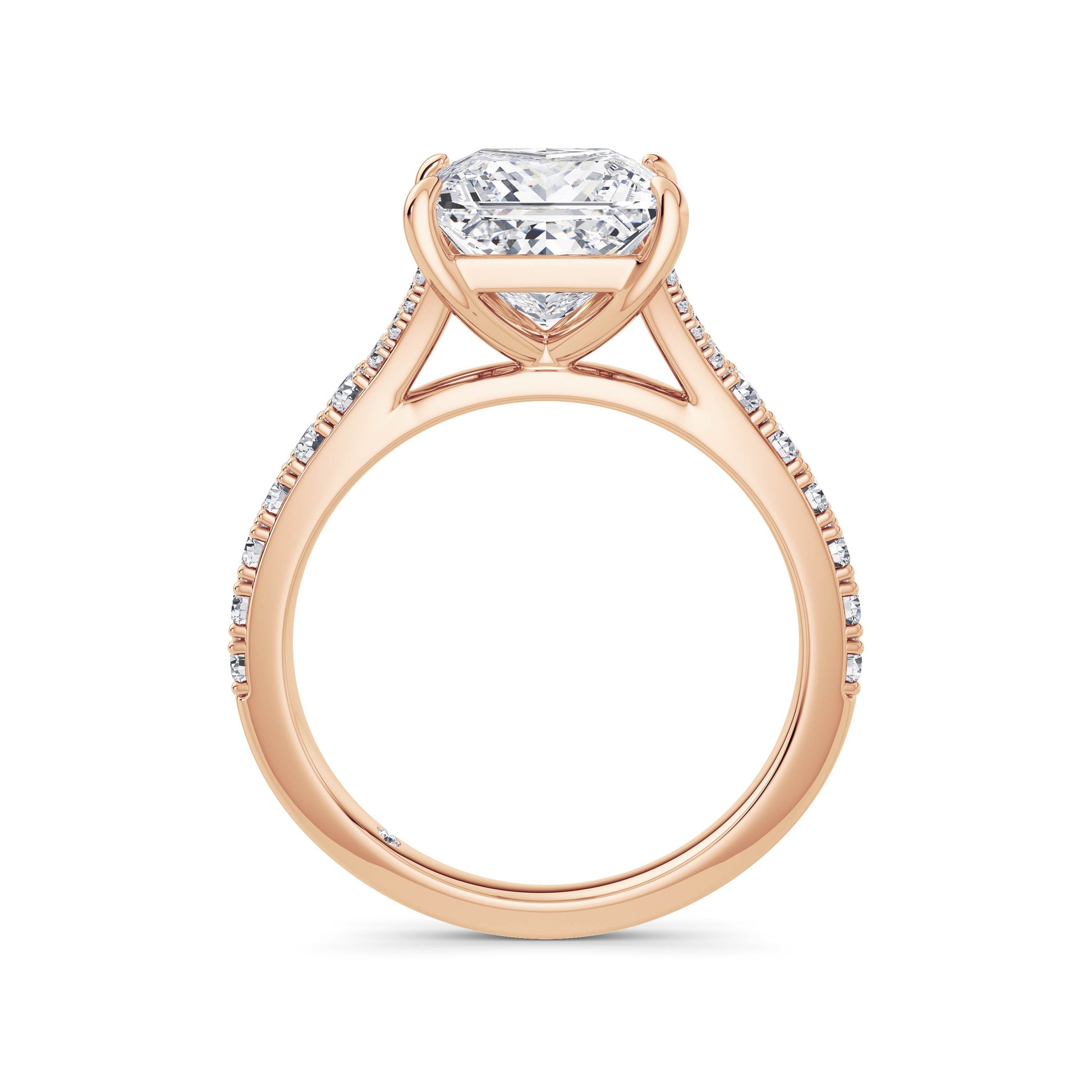 Teresa 18k Rose Gold Princess Diamond Band