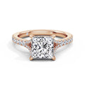 Teresa 18k Rose Gold Princess Diamond Band