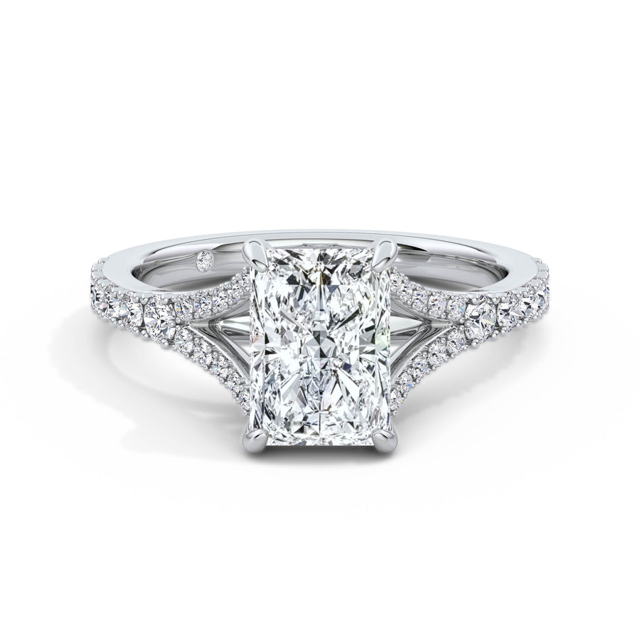 Teresa Platinum Radiant Diamond Band