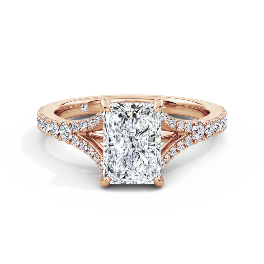 Teresa 18k Rose Gold Radiant Diamond Band