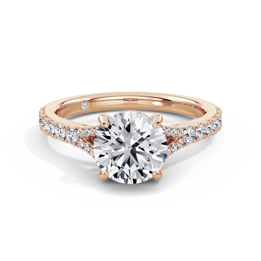 Teresa 18k Rose Gold Round Diamond Band