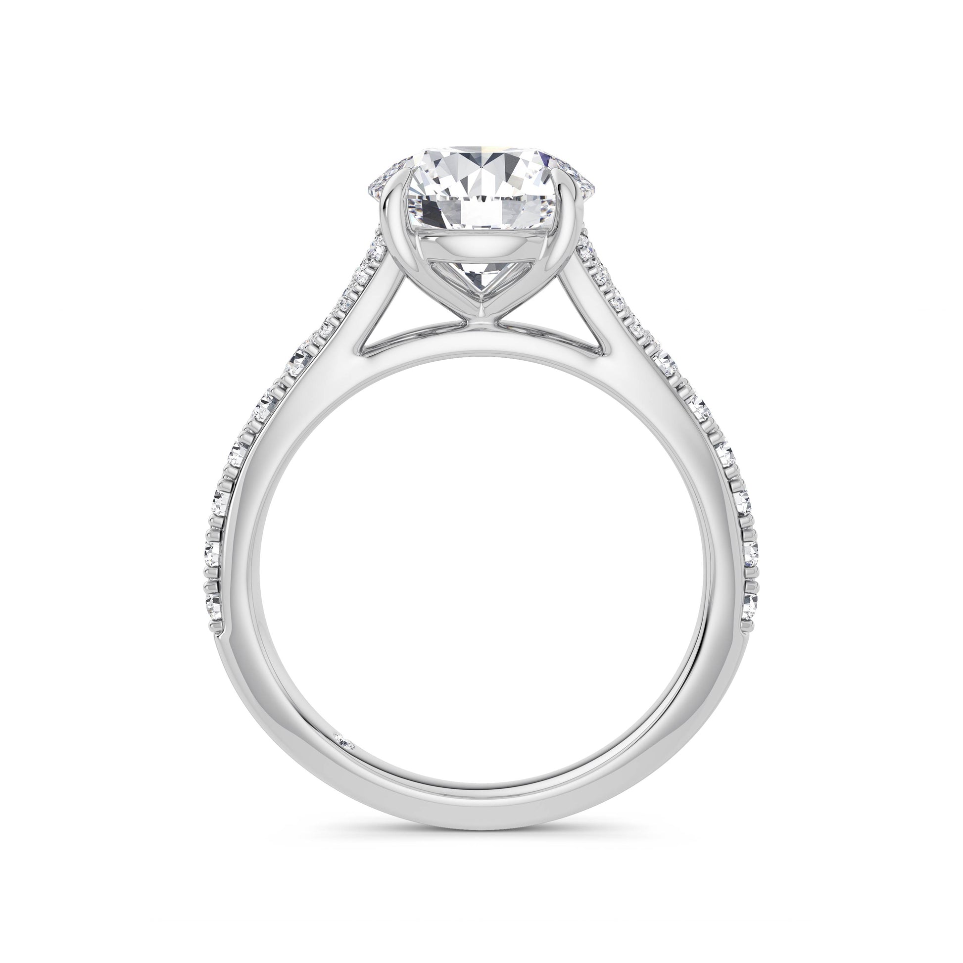 Teresa 18k White Gold Round Diamond Band